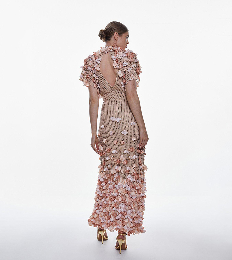 Buy Karen Millen Crystal Applique Angel Sleeves Woven Midaxi