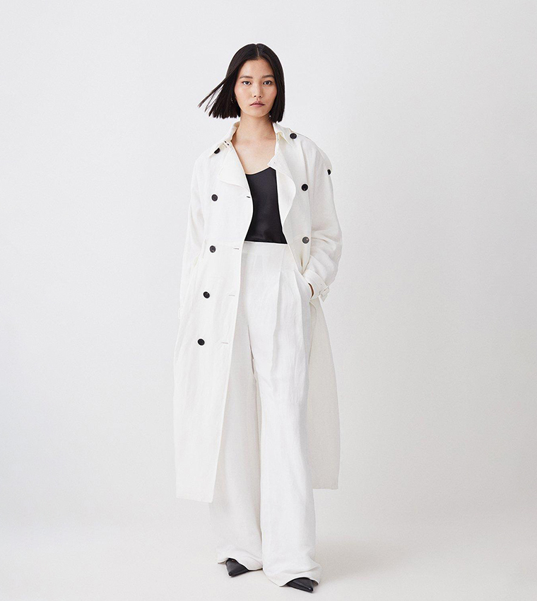 Ivory trench 2024 coat womens