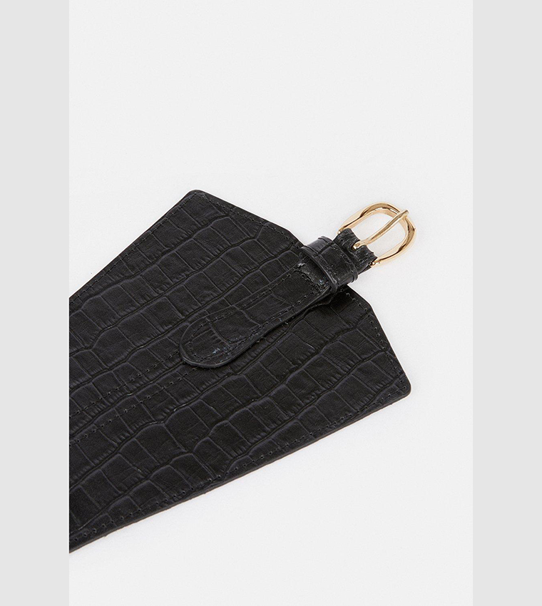 Leather Wide Waist Belt