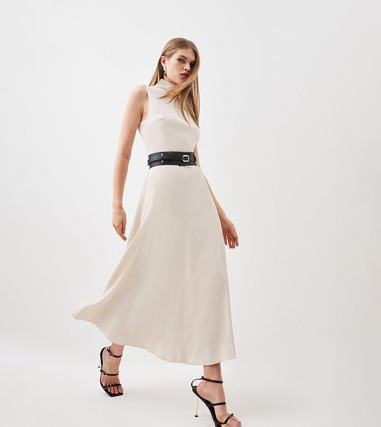 Neutral midi dress 2025