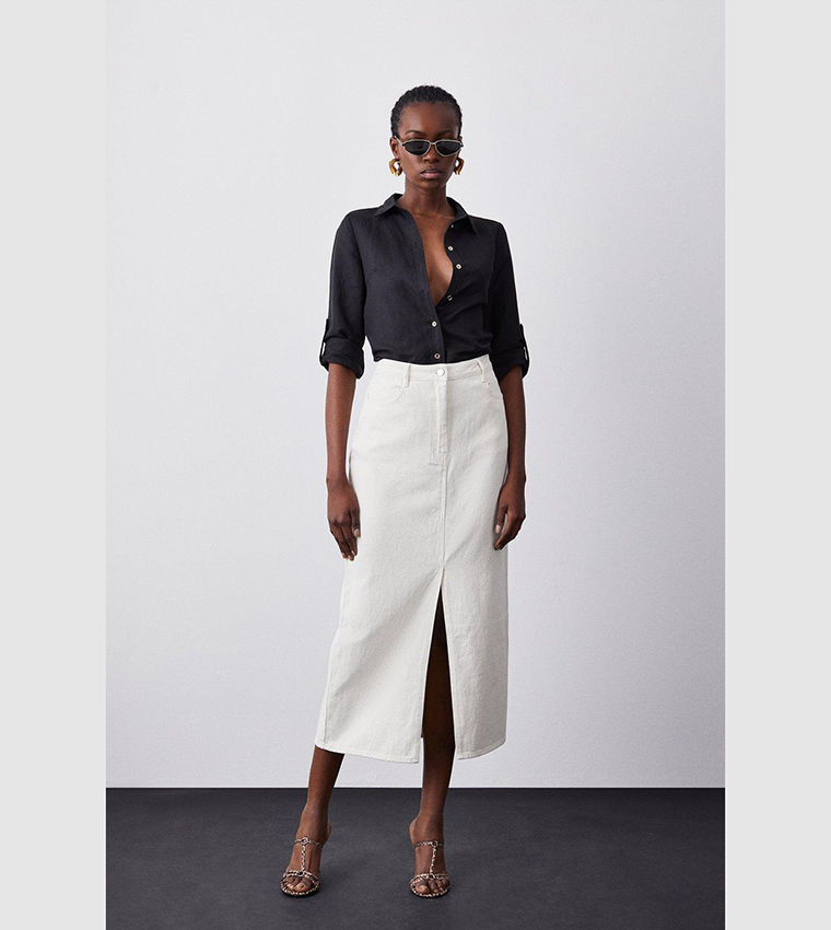 تنورة دنيم ماكسي