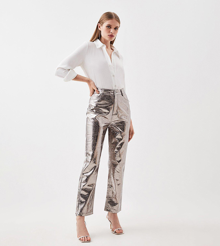 Karen millen faux deals leather trousers