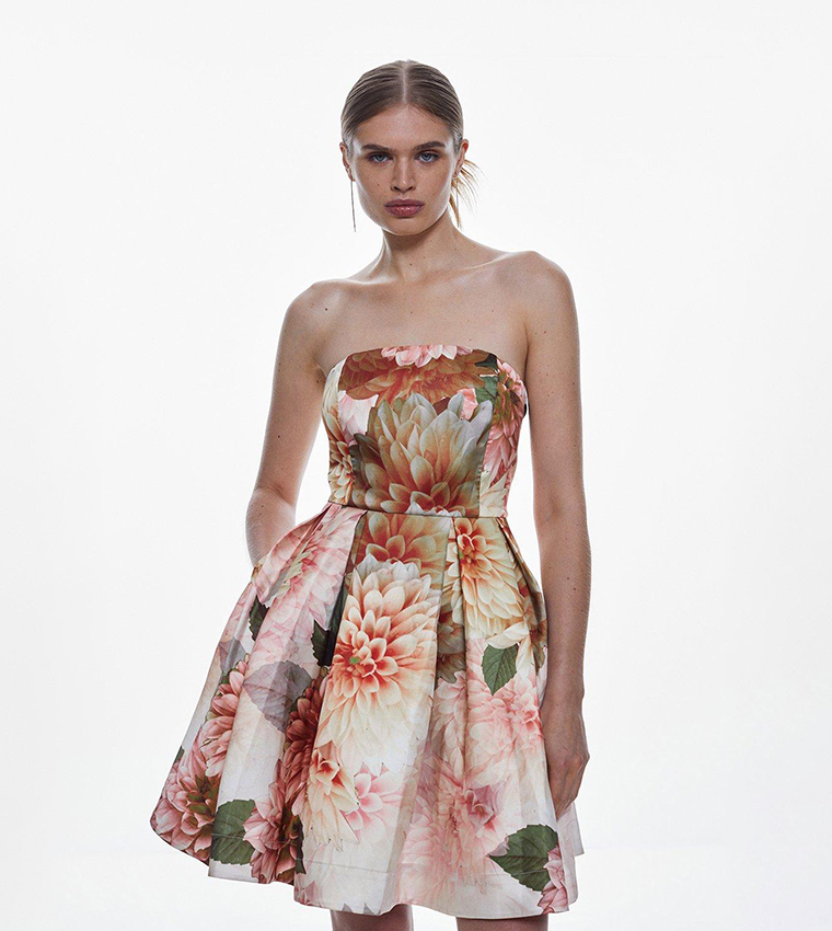 Buy Karen Millen Garden Floral Mini Prom Dress In FLORAL 6thStreet Kuwait