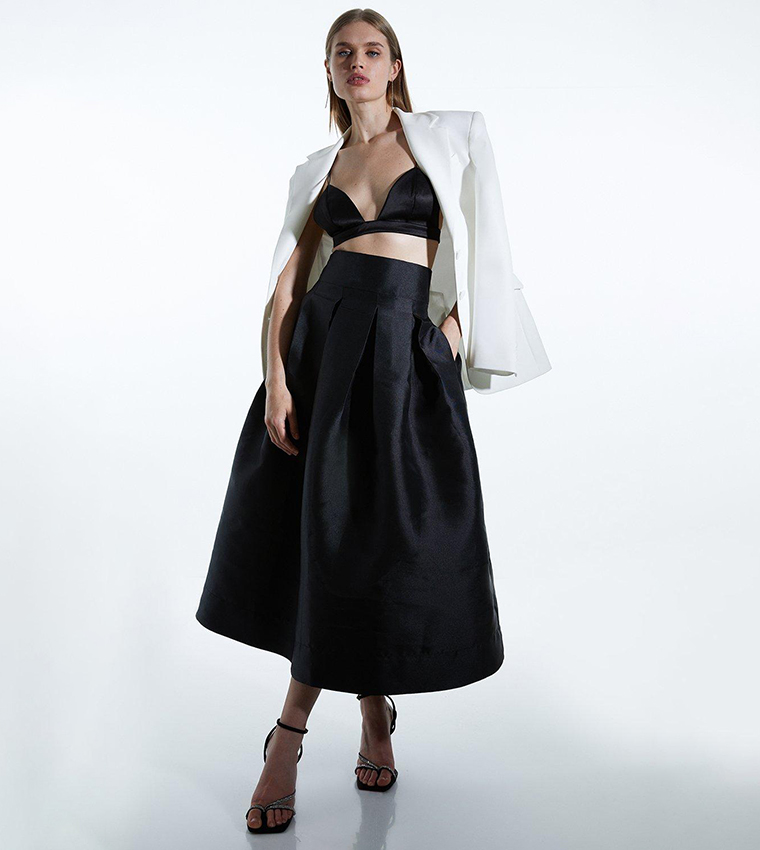 Twill Prom Maxi Skirt