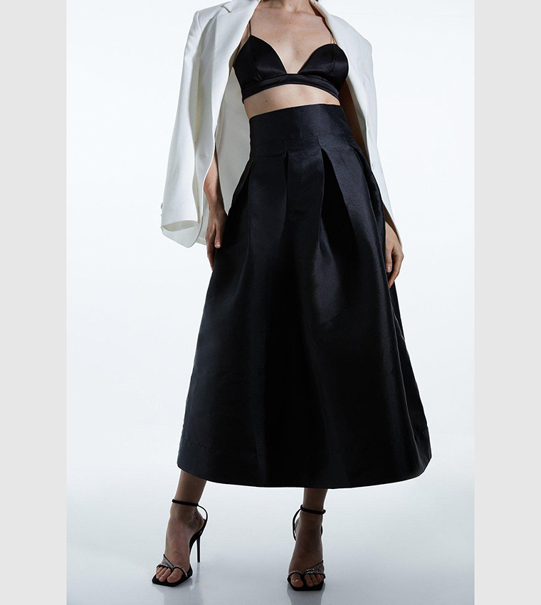 Twill Prom Maxi Skirt