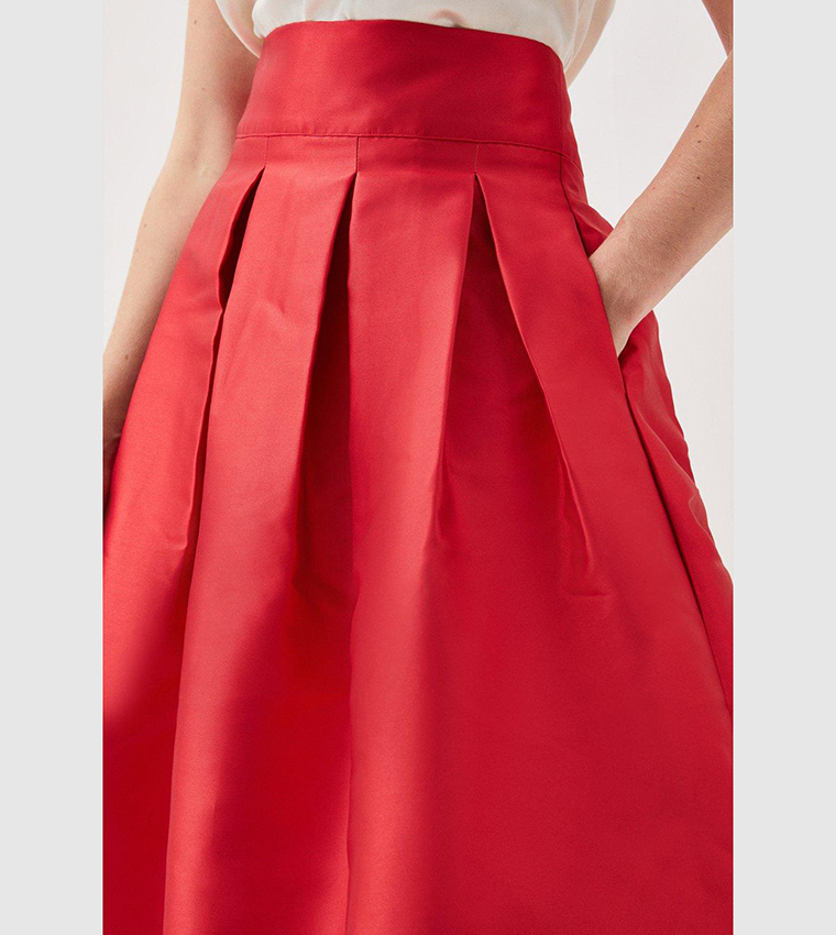 Twill Prom Maxi Skirt