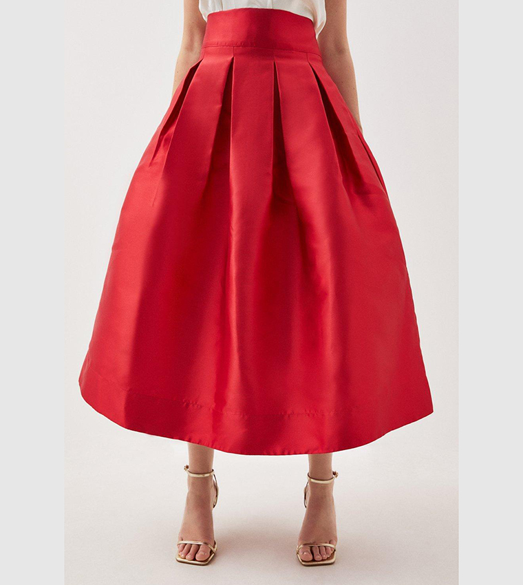 Twill Prom Maxi Skirt