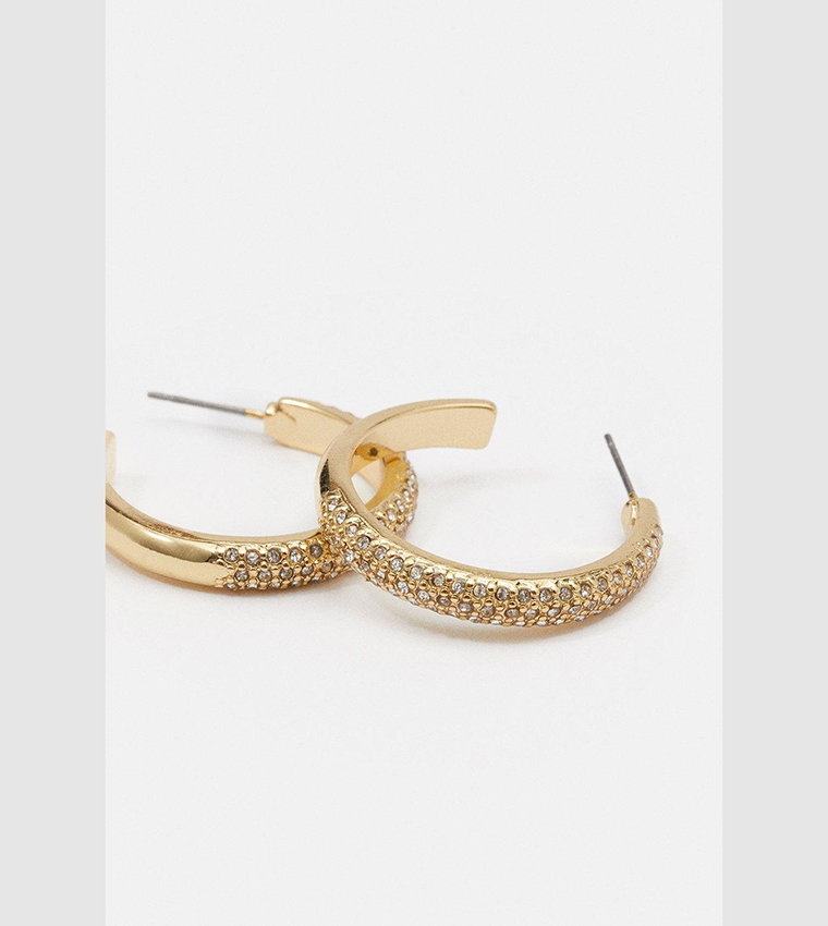 Diamante on sale hoop earrings