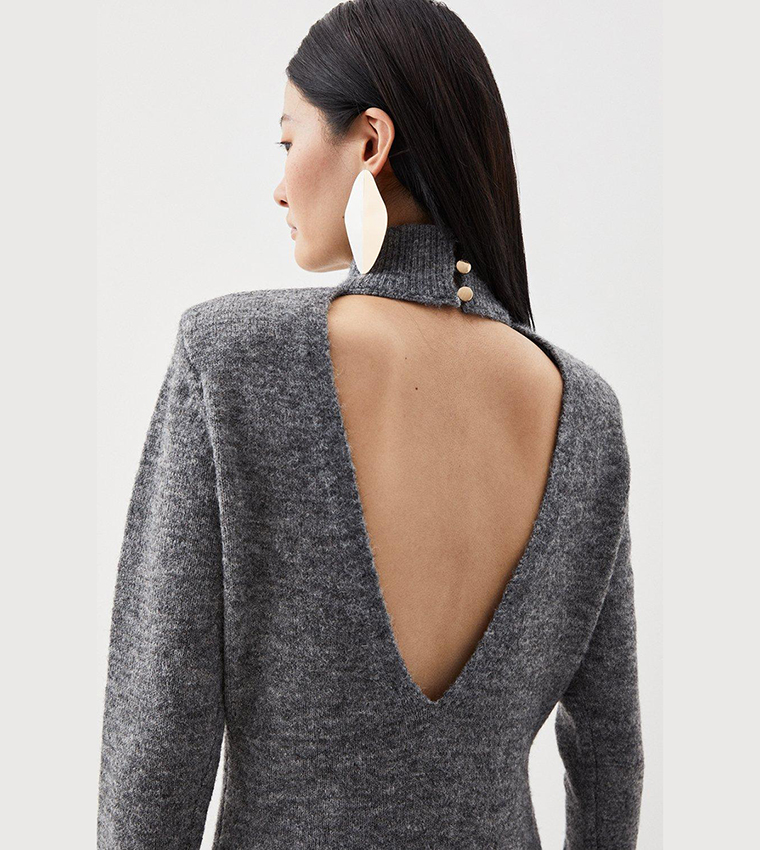 Open back sweater top dress