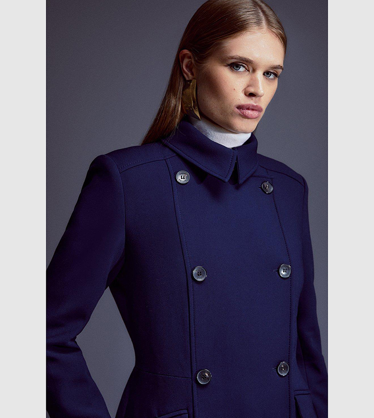 Buy Karen Millen Compact Stretch Double Breasted Stitch Detail Maxi