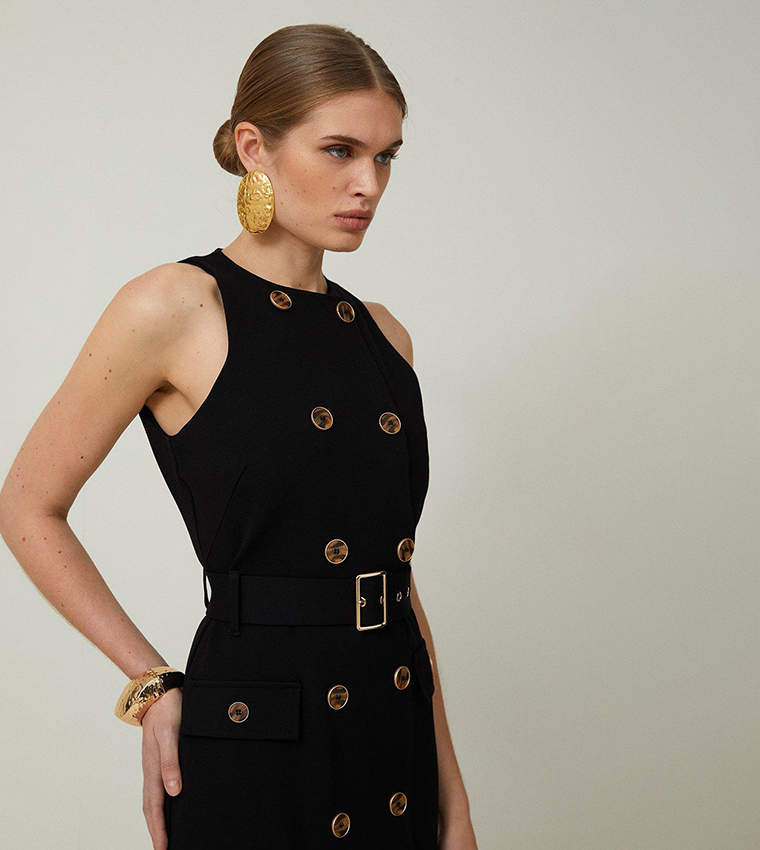 Ponte Belted Midi Dress | Karen Millen