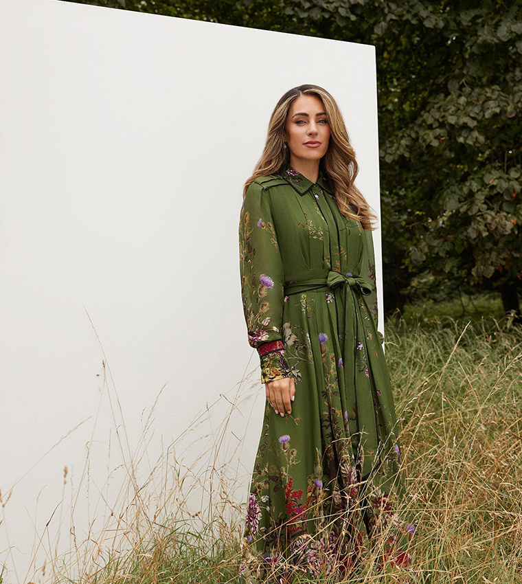 Buy Karen Millen Lydia Millen Floral Printed Midaxi Dress In Green