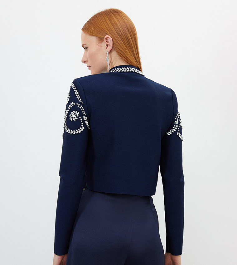 Buy Karen Millen Figure Form Bandage Embellished Knit Jacket