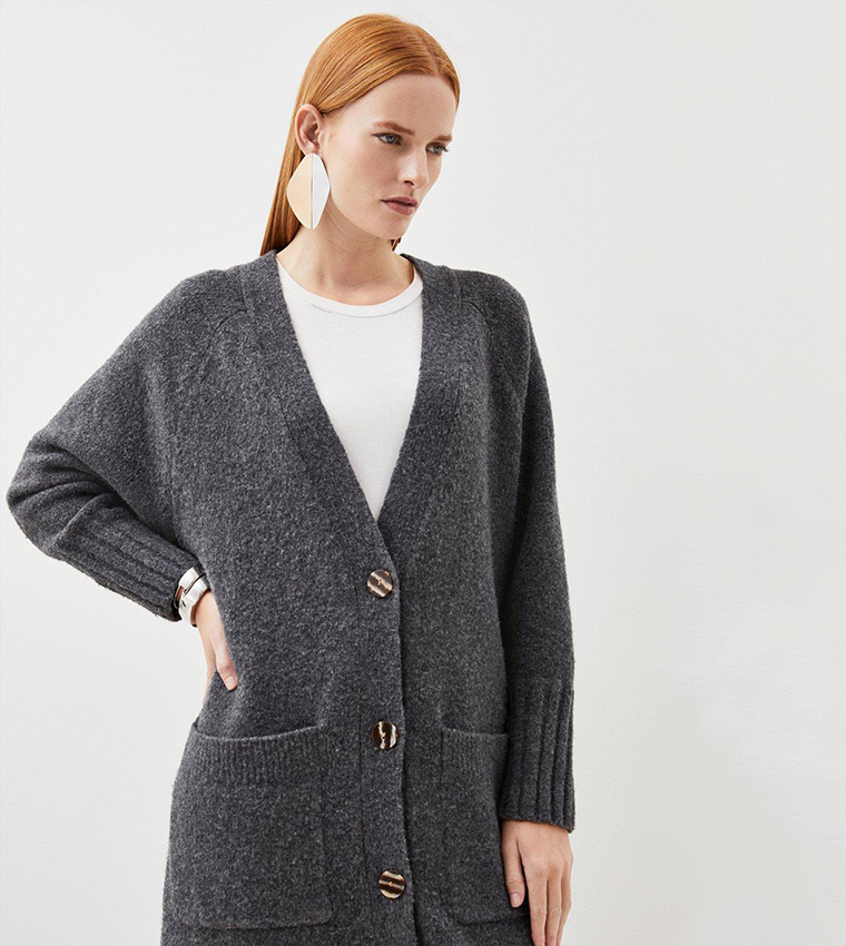 Oversized shop wool cardigan