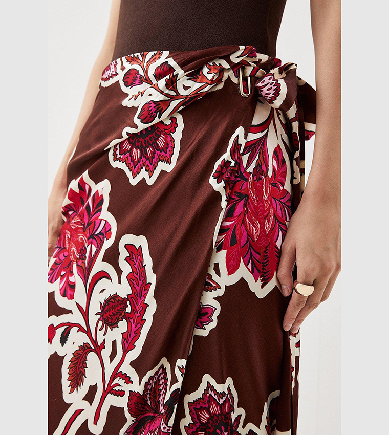 Tall satin maxi outlet skirt