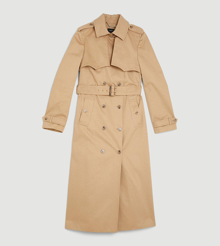 Buy Karen Millen Lydia Millen Belted Tailored Trench Coat In Beige ...