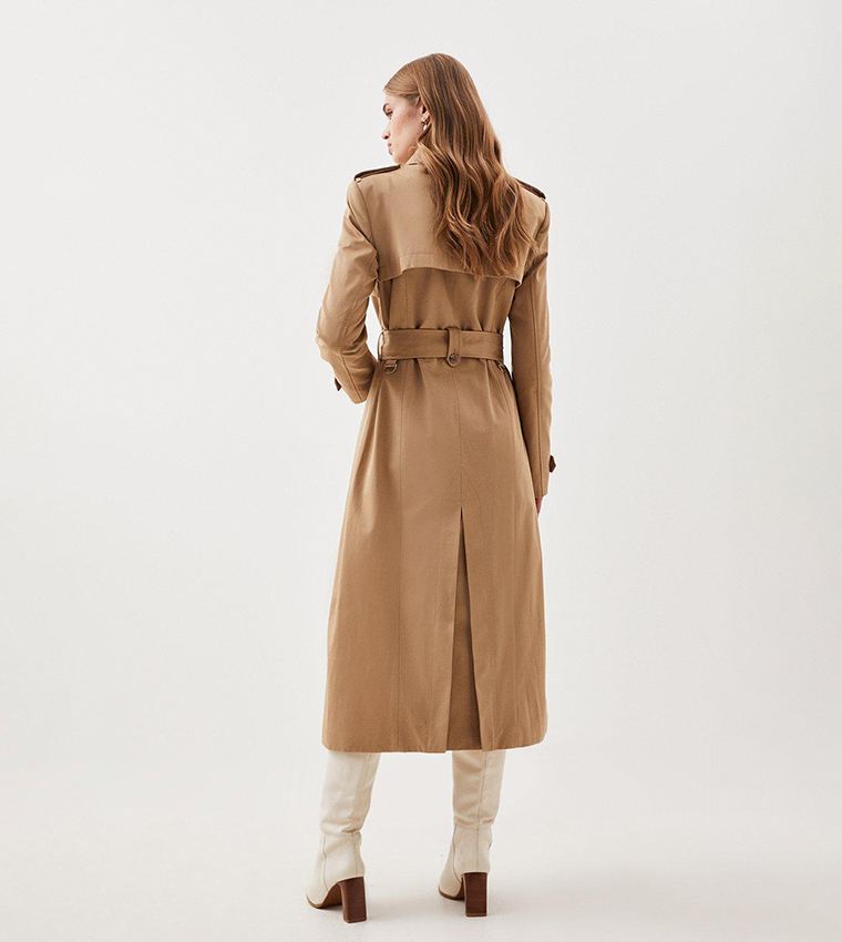 Buy Karen Millen Lydia Millen Belted Tailored Trench Coat In Beige ...