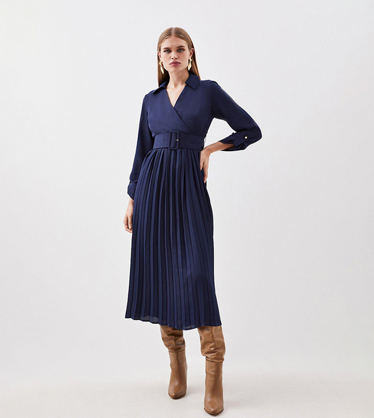 Tall shop pleated dress