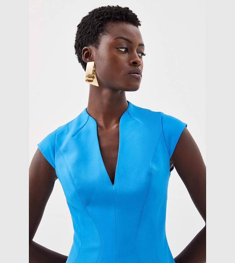 Buy Karen Millen Tailored Seam Detail High Neck Full Skirt