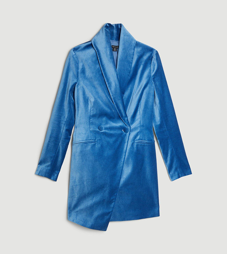 Tailored Velvet Blazer Dress