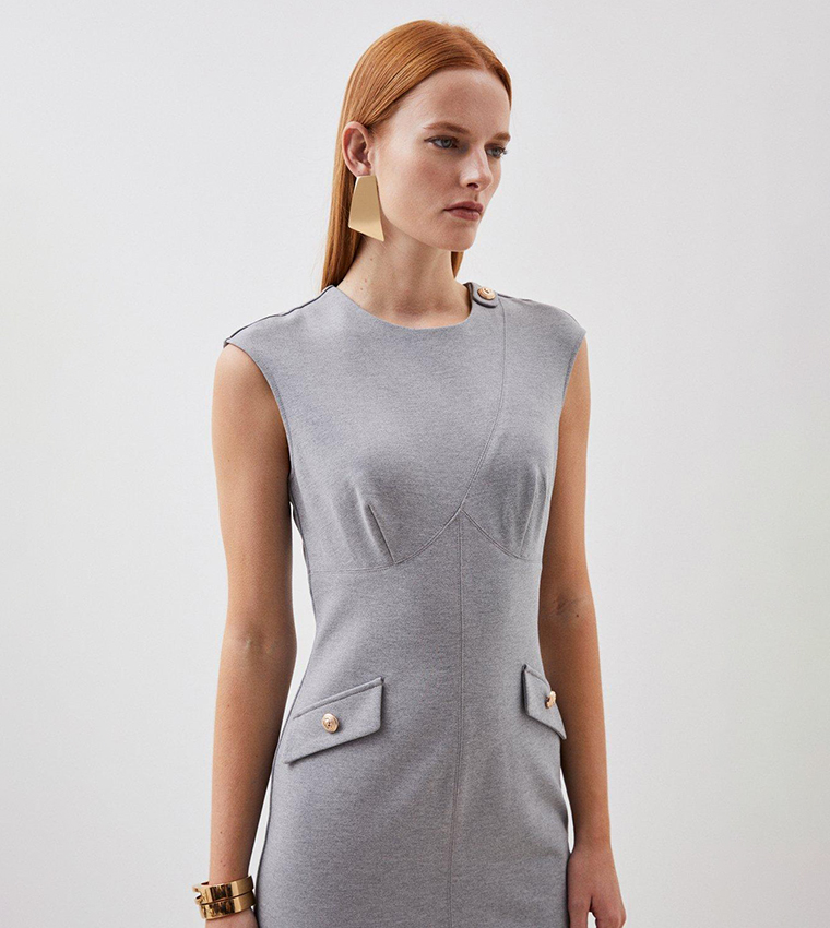 فستان ميدي بقصة ضيقة 