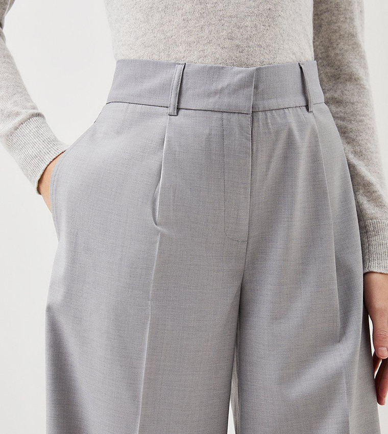 Tailored Wool Blend Wide Leg Pants | Karen Millen