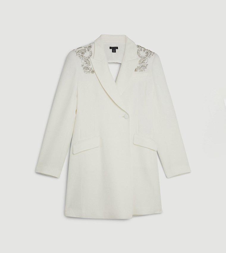 Double Breasted Blazer White Blazer Dress Petite Buy Karen Millen