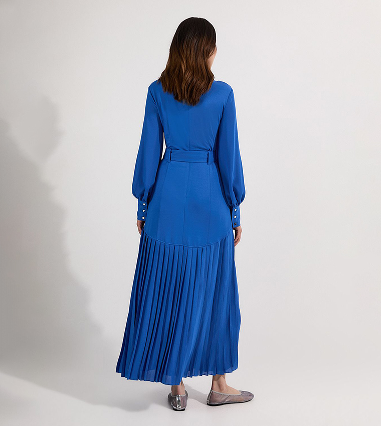 Jersey Ponte Georgette Midi Dress