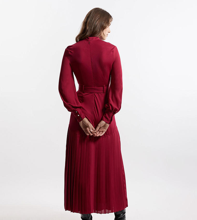 فستان ماكسي مزيج بونتي جورجيت جيرسي