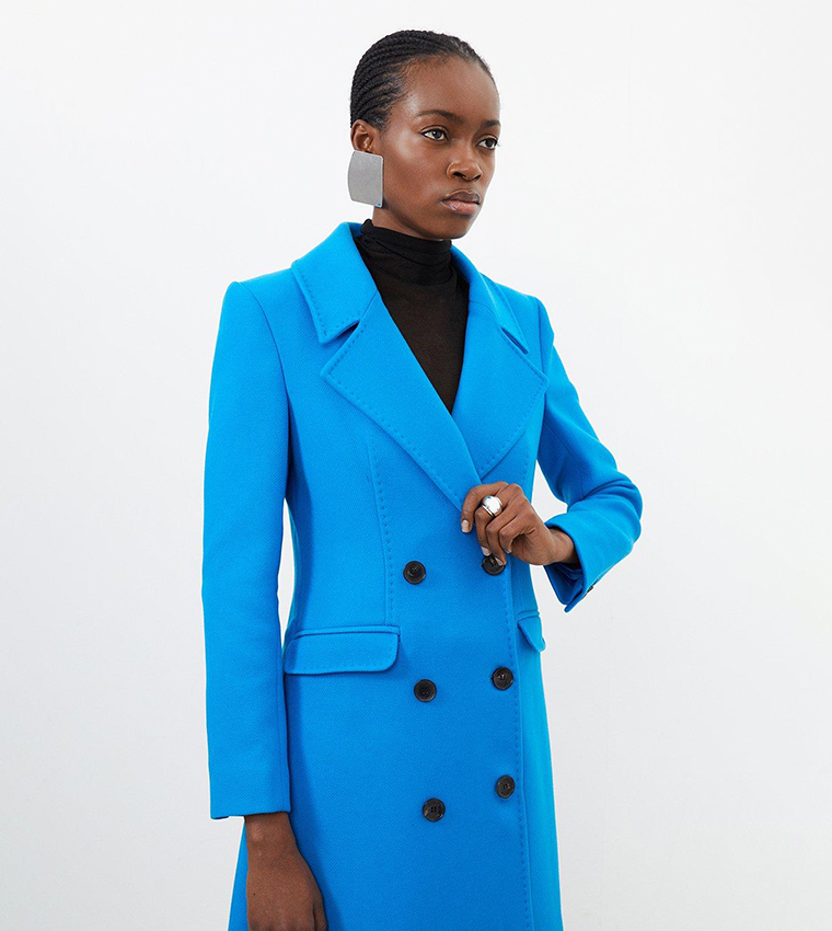 Pale blue shop coat zara