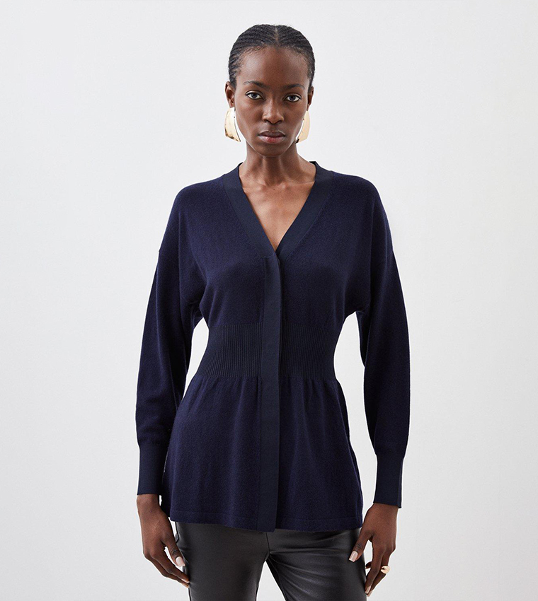 Karen millen navy clearance cardigan