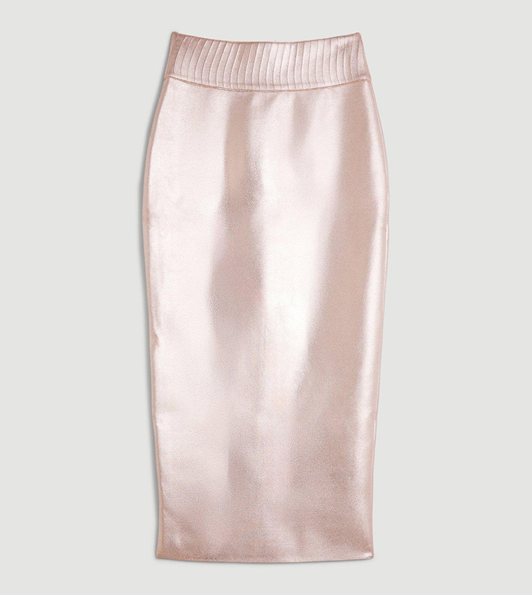 Pale pink sales metallic skirt