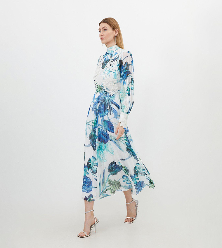 Floral Applique Pretty Little Thing Green Maxi Dress Sage Green