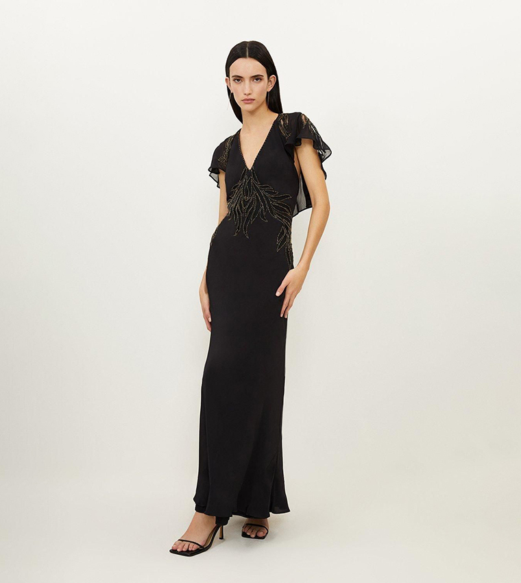 sachin and babi light blue dress 1ère Avenue Soirée Bodycon V-Neck Ankle-Length Dress Style P00988