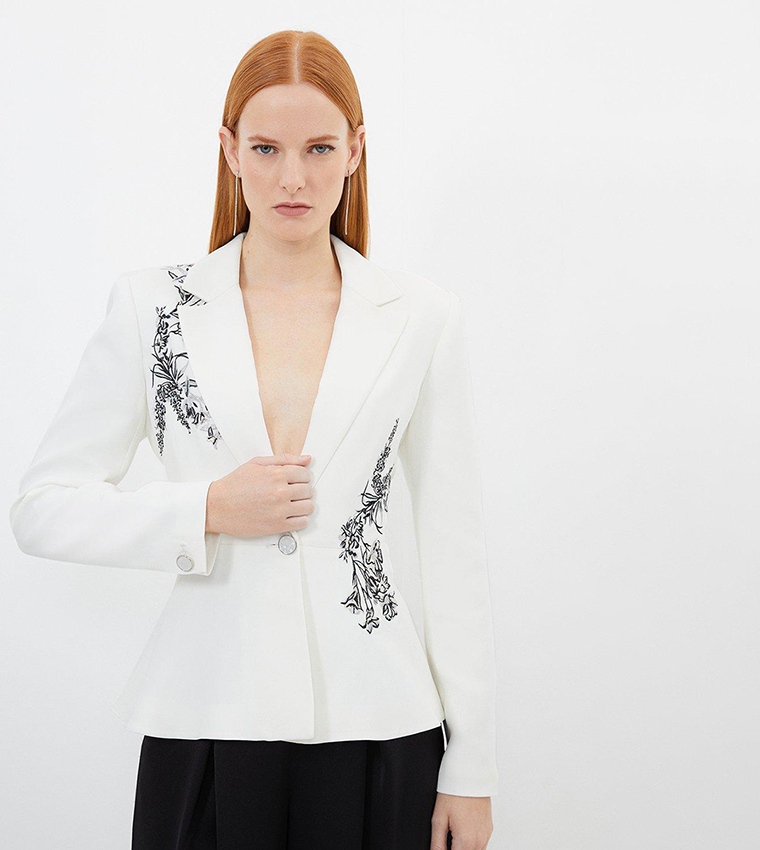 Embroidered blazers womens best sale