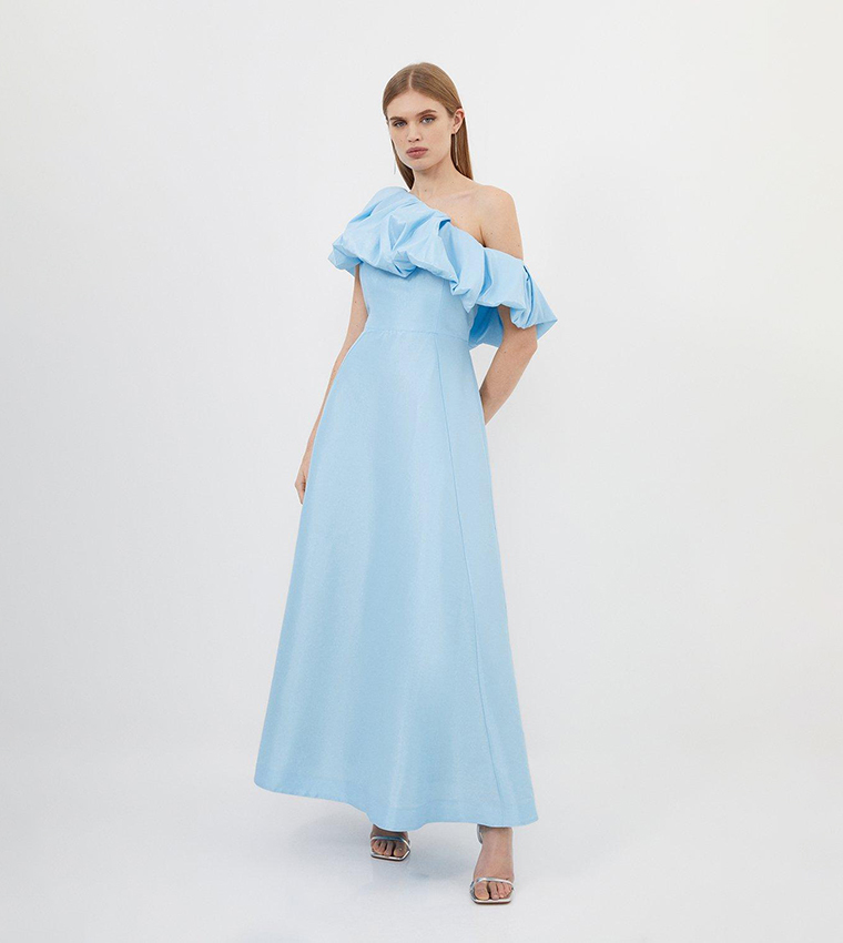 Karen millen blue ruffle dress best sale