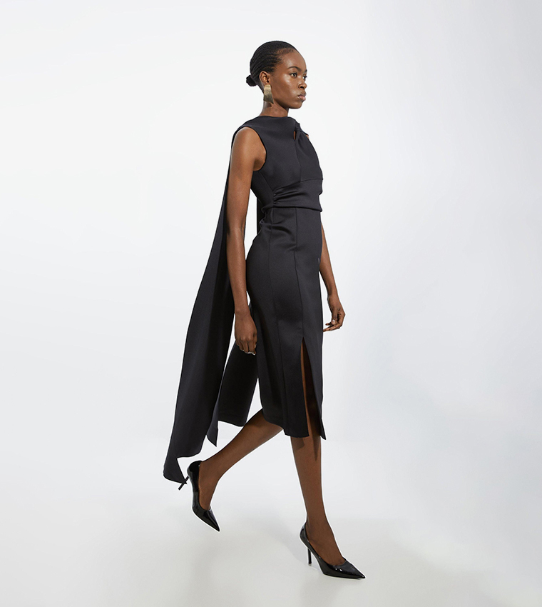 Black Dress Karen Millen Dresses New In Velvet Bardot Woven Prom