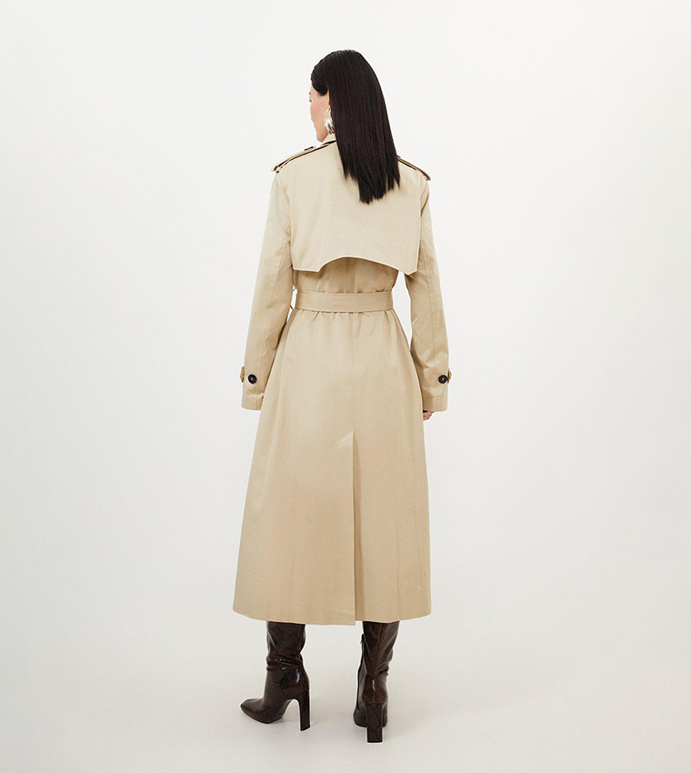 Full Skirt Maxi Trench Coat