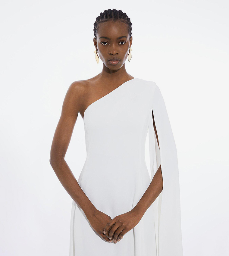 Buy Karen Millen Petite Compact Stretch Viscose One Shoulder