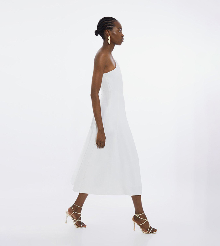 【KAREN MILLEN】コンパクト ストレッチスクエアネック ドレス Tall Figure Form Bandage Contrast Piping Jacket | Karen Millen