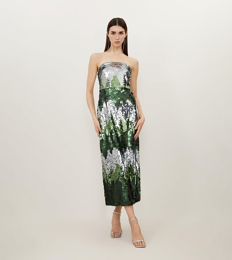 slim fit dress slacks Karen Millen sequin dress  Known Source