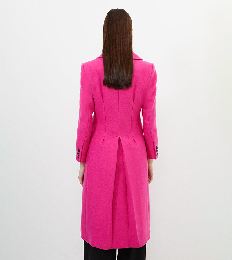 Fuschia pink wool coat hotsell