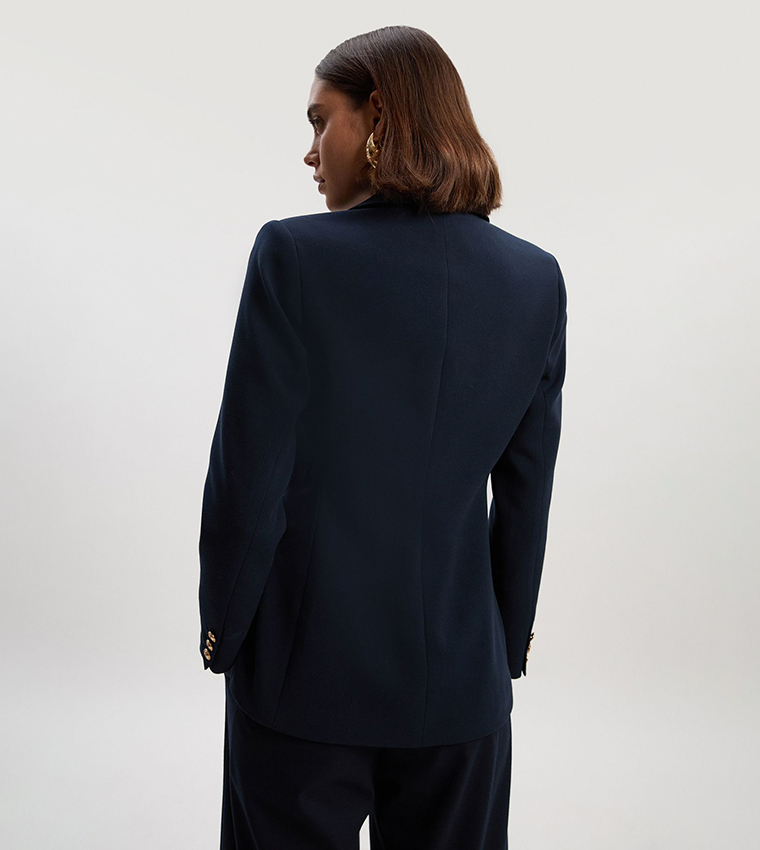 Compact Stretch Essential Doubled Breasted Blazer