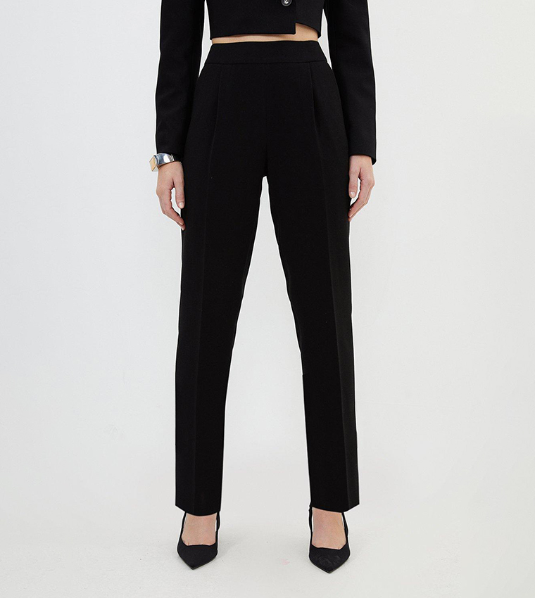 Compact Stretch High Waist Dress Pants | Karen Millen