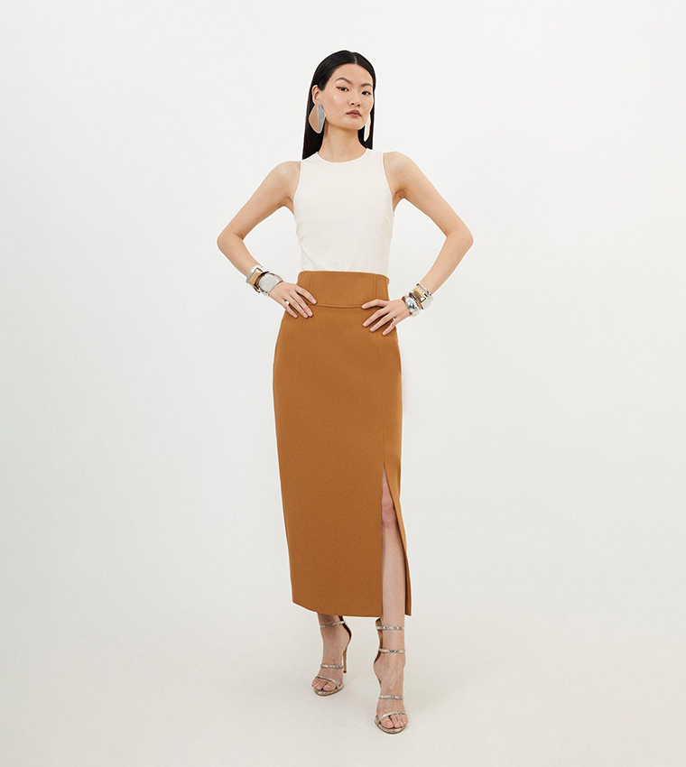 Petite beige 2024 midi skirt