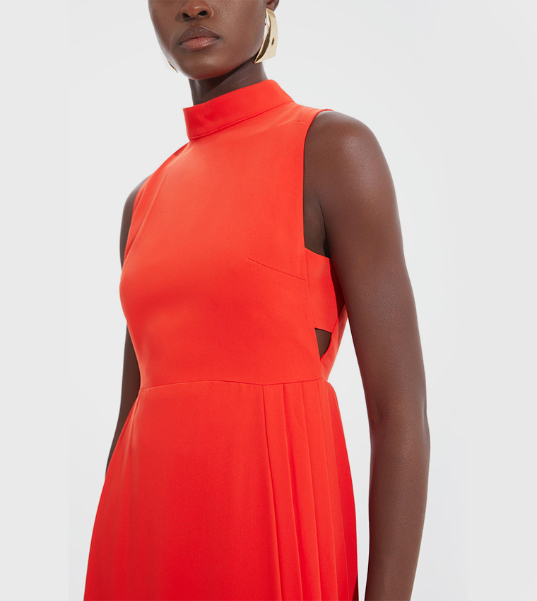 Petite Pleated Panel Midaxi Dress