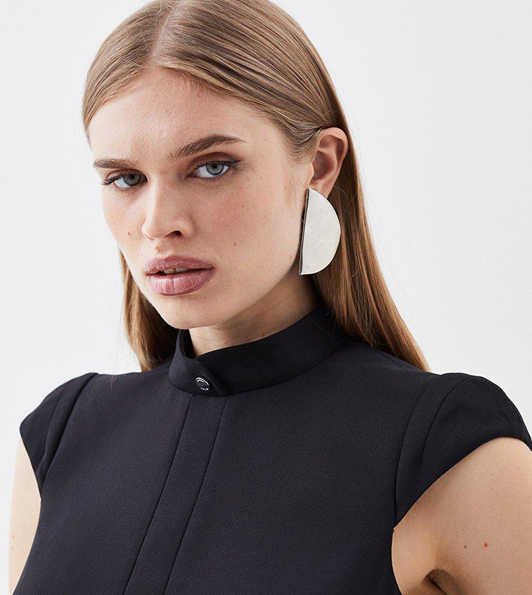 Petite Military Tailored Mini Dress