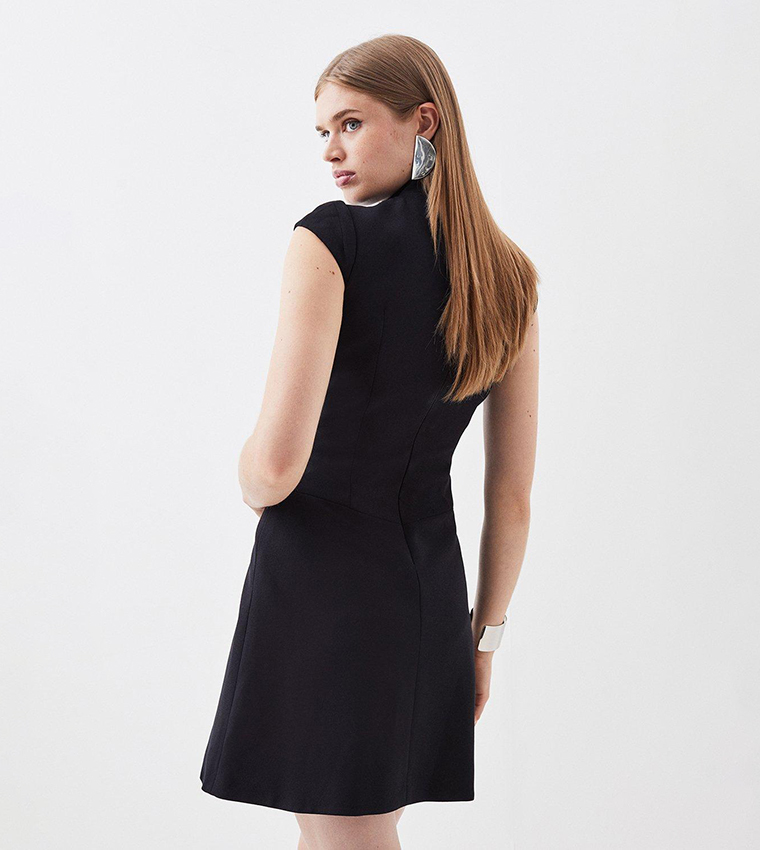 Petite Military Tailored Mini Dress
