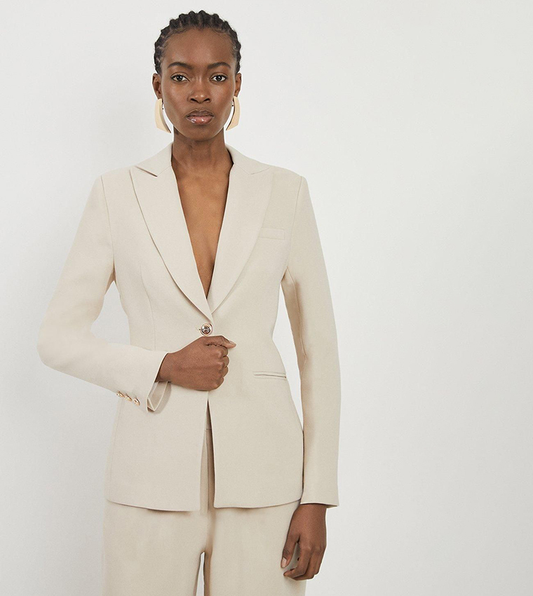 Lapel Collar Long Sleeves Blazer