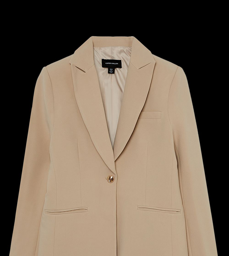 Lapel Collar Long Sleeves Blazer